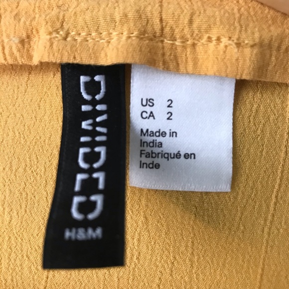 Yellow H&M Blouse size 2 - Picture 2 of 4